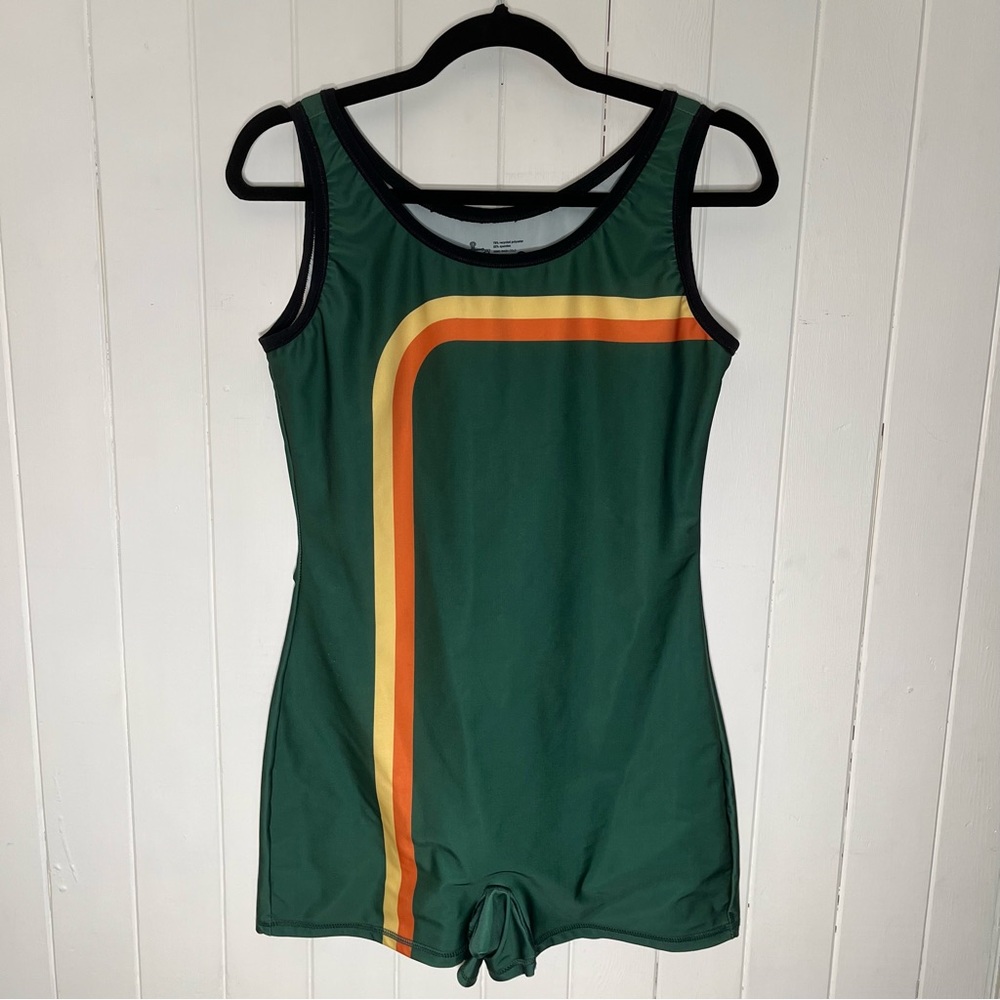 Beefcake Swimwear Retro Rainbow One Piece Swimsuit
